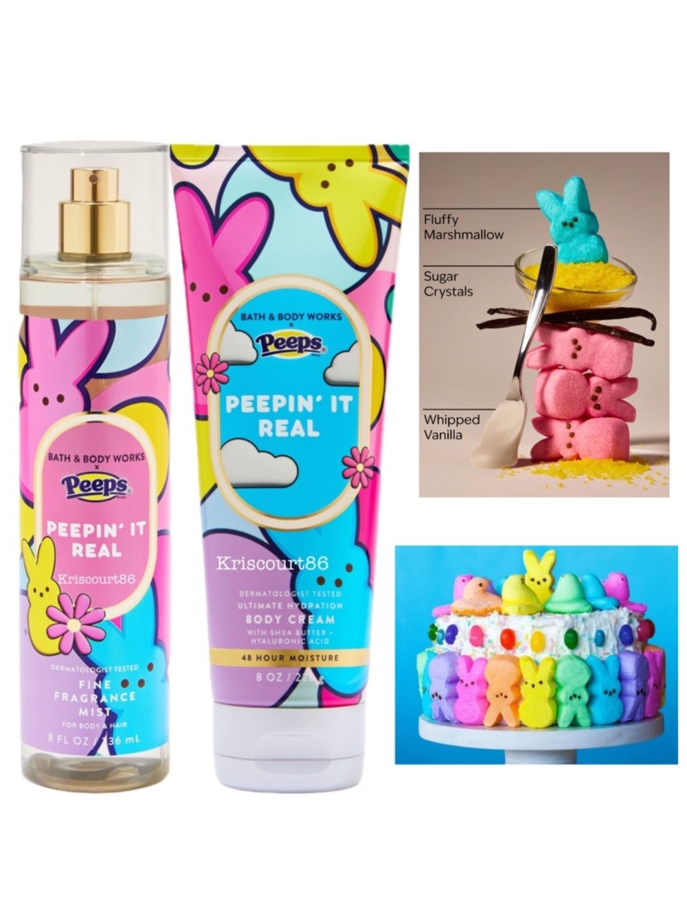 BBW Peep Marshmallow 2PC Set NEW FULL-SIZE